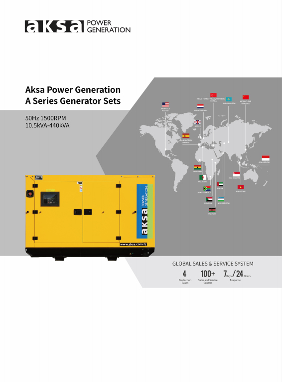 A Series Generator Sets Product Sheets - 50HZ