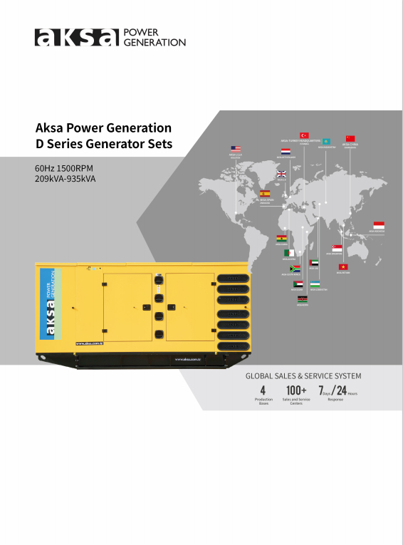 D Series Generator Sets Product Sheets - 60HZ